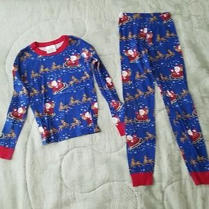 Hanna Andersson Long Joh Pajamas Santa